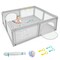 Gymax Extra Large Baby Playpen Safety Baby Play Yard w/ 50 Ocean Balls and 4 Handles